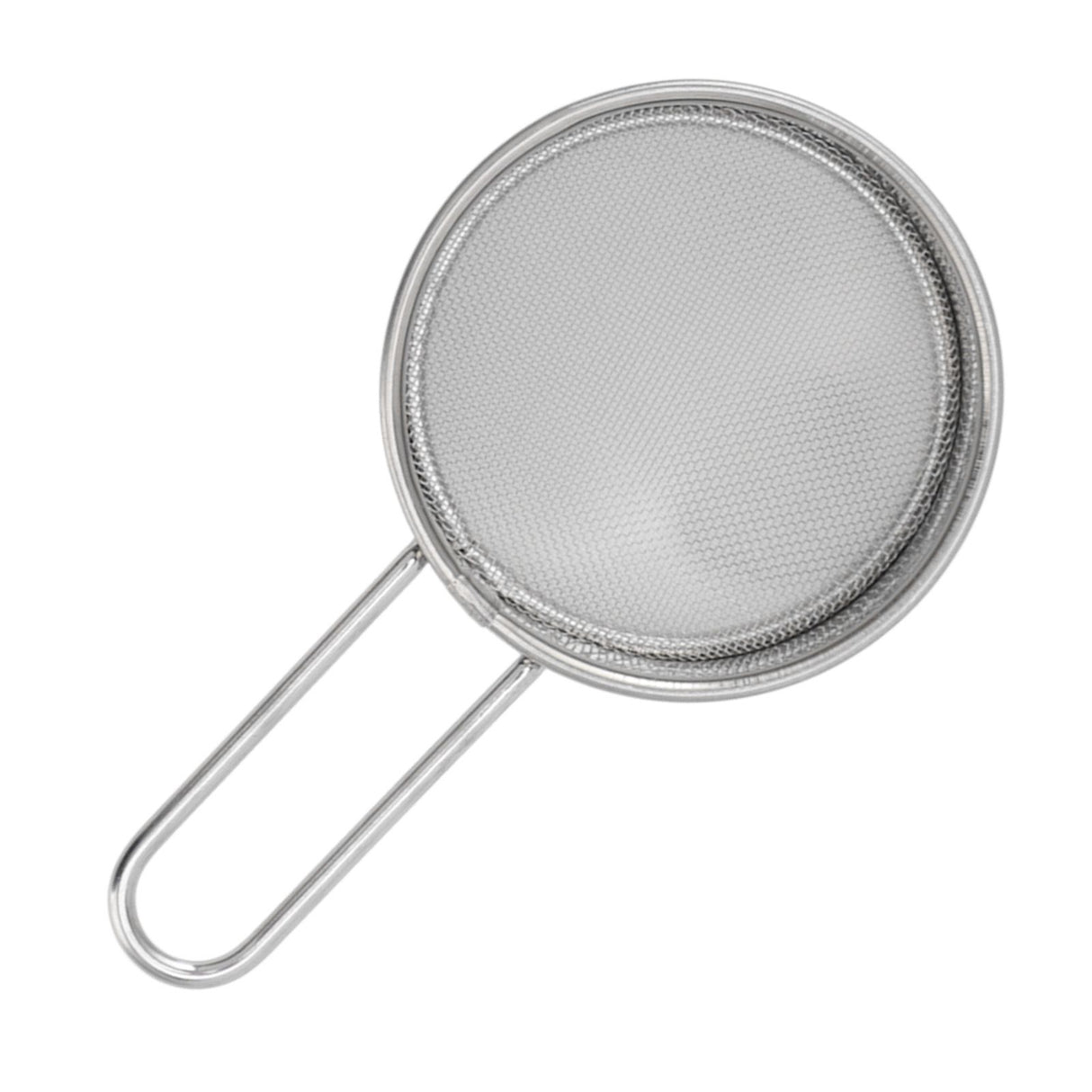 Flour Sieve Strainer 304 Stainless Steel Lightweight Easy Cleaning Ergonomic Handle Mesh Round Sifter for Baking