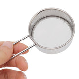 Flour Sieve Strainer 304 Stainless Steel Lightweight Easy Cleaning Ergonomic Handle Mesh Round Sifter for Baking