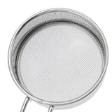 Flour Sieve Strainer 304 Stainless Steel Lightweight Easy Cleaning Ergonomic Handle Mesh Round Sifter for Baking