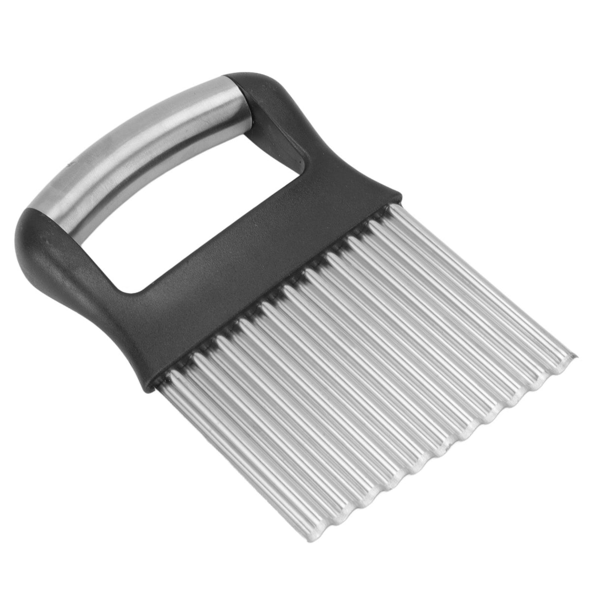 Crinkle Cutter Rustproof Stainless Steel Wavy Potato Crinkle Cutter with Comfortable Grip for Kitchen