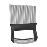 Crinkle Cutter Rustproof Stainless Steel Wavy Potato Crinkle Cutter with Comfortable Grip for Kitchen