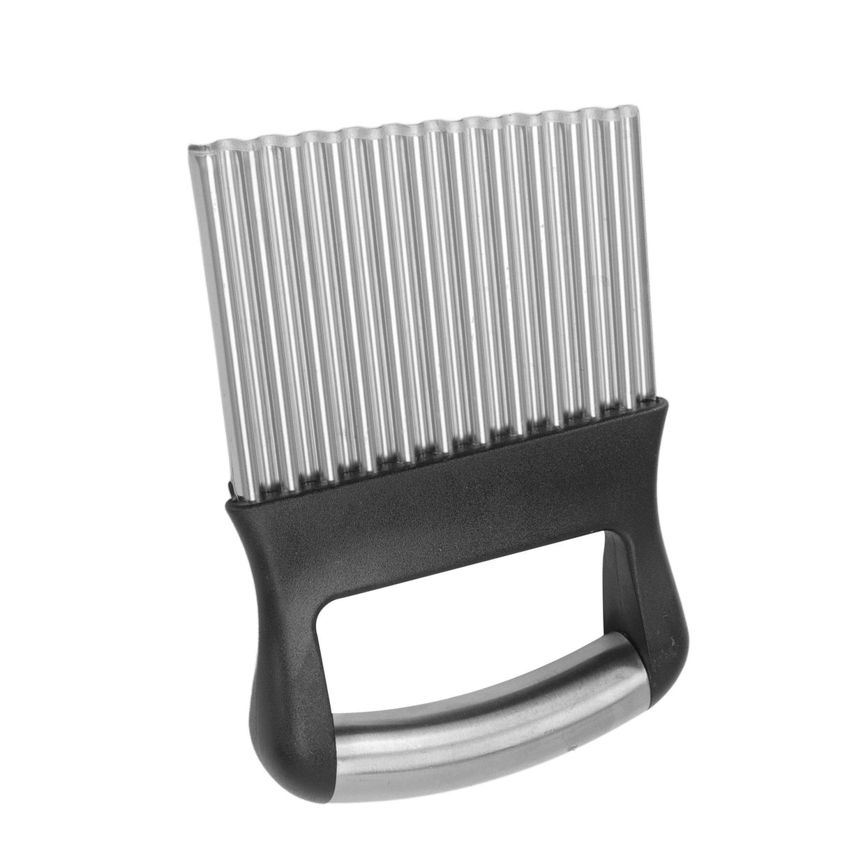 Crinkle Cutter Rustproof Stainless Steel Wavy Potato Crinkle Cutter with Comfortable Grip for Kitchen