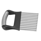 Crinkle Cutter Rustproof Stainless Steel Wavy Potato Crinkle Cutter with Comfortable Grip for Kitchen - Extra Image