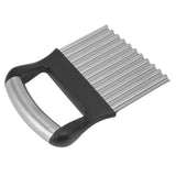 Crinkle Cutter Rustproof Stainless Steel Wavy Potato Crinkle Cutter with Comfortable Grip for Kitchen - Extra Image