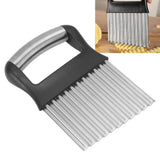 Crinkle Cutter Rustproof Stainless Steel Wavy Potato Crinkle Cutter with Comfortable Grip for Kitchen - Extra Image