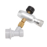 Beer Keg Charger CO2 Dispenser High Accuracy CO2 Gas Ball Lock Keg Regulator for Soda Beverage - 45-Degree Angle