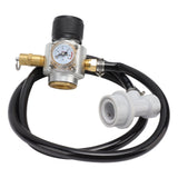 Soda Water Automatic Beer Maker 2nd Stage Pressure Gauge Black Hose Distributor Set with Safety Valve for Household