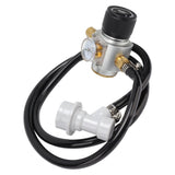 Soda Water Automatic Beer Maker 2nd Stage Pressure Gauge Black Hose Distributor Set with Safety Valve for Household