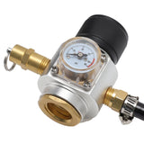 Soda Water Automatic Beer Maker 2nd Stage Pressure Gauge Black Hose Distributor Set with Safety Valve for Household
