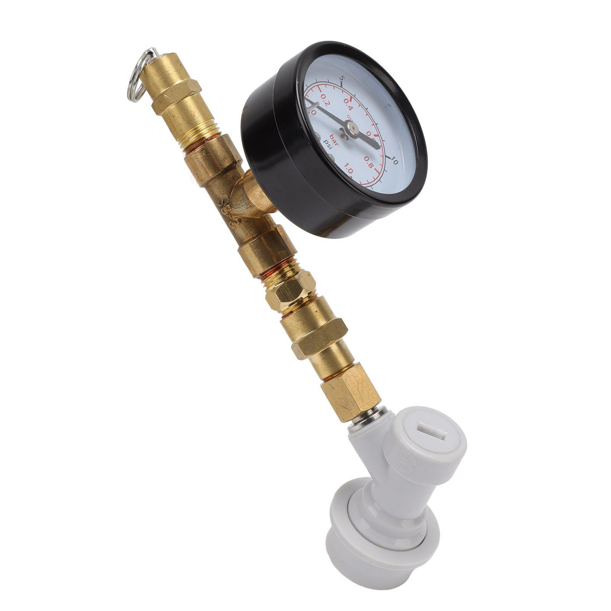 Beer Brew Adjustable Pressure Relief Valve Cola Keg Pressure Gauge Beer Keg Regulator 0‑15PSI