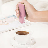 Cordless Electric Hand Mixer Battery Powered Small Plastic Metal Household Hand Mixer for Home Hotel Pink - 45-Degree Angle