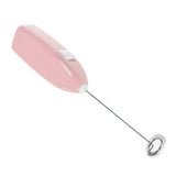 Cordless Electric Hand Mixer Battery Powered Small Plastic Metal Household Hand Mixer for Home Hotel Pink - Extra Image