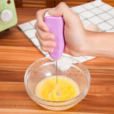 Cordless Electric Hand Mixer Battery Powered Small Plastic Metal Household Hand Mixer for Home Hotel Pink - Extra Image