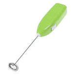 Cordless Electric Hand Mixer Battery Powered Small Plastic Metal Household Hand Mixer for Home Hotel Green - Front View