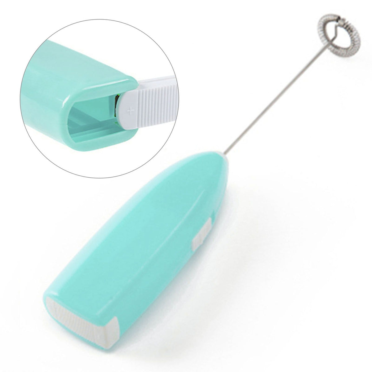 Cordless Electric Hand Mixer Battery Powered Small Plastic Metal Household Hand Mixer for Home Hotel Blue