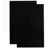 2 Pcs Bar Service Mat Black Waterproof Heat Insulating PVC Bar Countertop Spill Mat 45x30x1cm