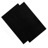 2 Pcs Bar Service Mat Black Waterproof Heat Insulating PVC Bar Countertop Spill Mat 45x30x1cm - Top-Down View
