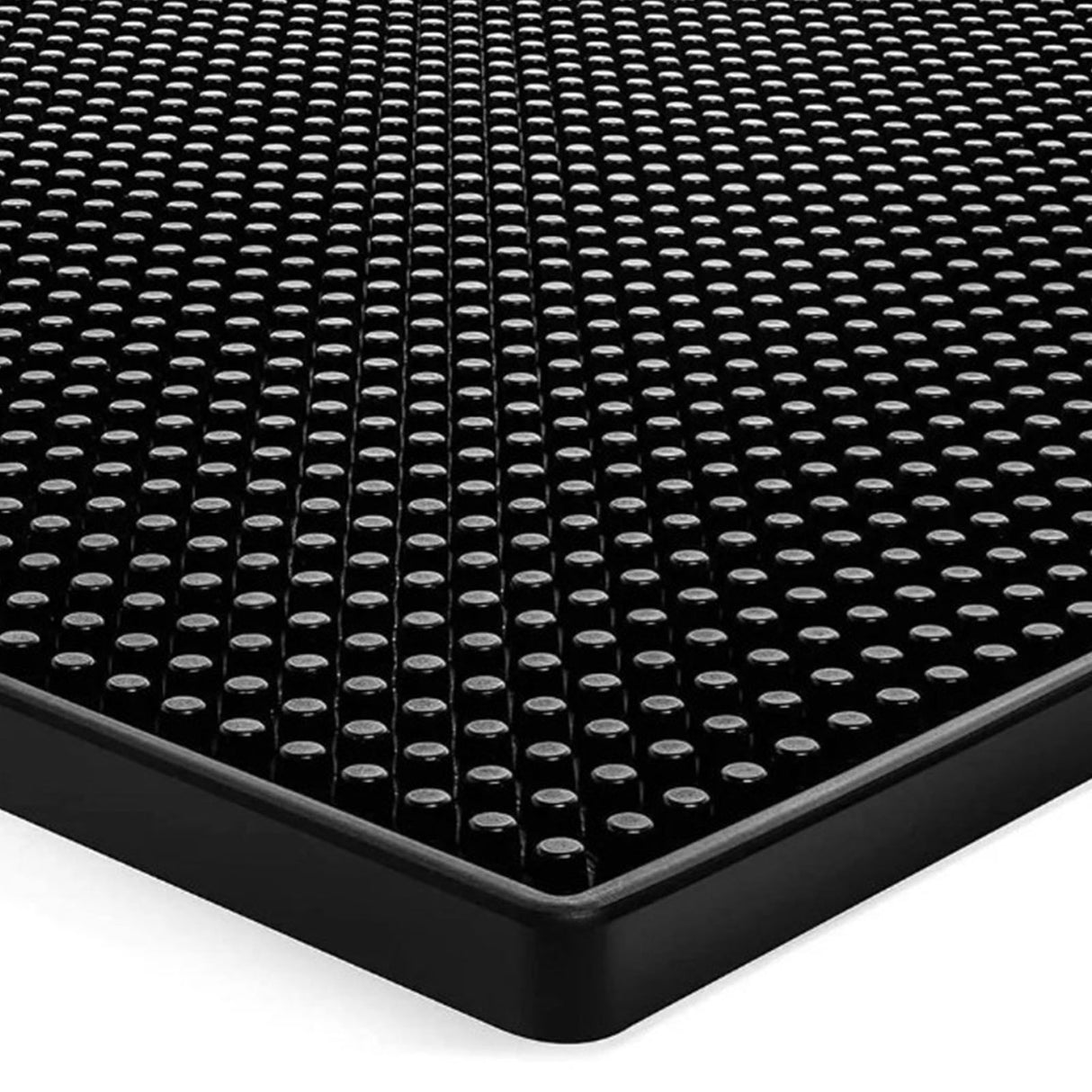 2 Pcs Bar Service Mat Black Waterproof Heat Insulating PVC Bar Countertop Spill Mat 45x30x1cm