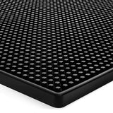 2 Pcs Bar Service Mat Black Waterproof Heat Insulating PVC Bar Countertop Spill Mat 45x30x1cm - Close-Up Angle