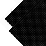 2 Pcs Bar Service Mat Black Waterproof Heat Insulating PVC Bar Countertop Spill Mat 45x30x1cm