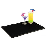 2 Pcs Bar Service Mat Black Waterproof Heat Insulating PVC Bar Countertop Spill Mat 45x30x1cm