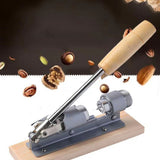 Pecan Nut Cracker Mechanical Regulable Design Wood Stainless Steel Walnut Plier Opener Tool - Extra Image