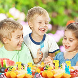 50 PCS Home Cartoon Fruit Fork Innovative Cute Animal Shape Plastic Children Bento Fruit Fork Set