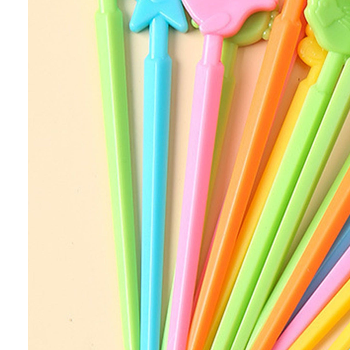 50 PCS Home Cartoon Fruit Fork Innovative Cute Animal Shape Plastic Children Bento Fruit Fork Set