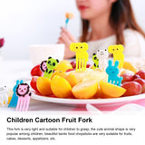 50 PCS Home Cartoon Fruit Fork Innovative Cute Animal Shape Plastic Children Bento Fruit Fork Set