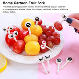 50 PCS Home Cartoon Fruit Fork Innovative Cute Animal Shape Plastic Children Bento Fruit Fork Set