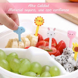 50 PCS Home Cartoon Fruit Fork Innovative Cute Animal Shape Plastic Children Bento Fruit Fork Set - Extra Image