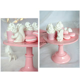 Cake Stand Minimalist Stable Decorative Multi Functional Cake Tray Holder for Cupcake Dessert Fruit Pink S
