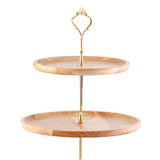 Fruit Plate Wood Natural Textured Simple Elegant Strong Durable Food Tray Cake Fruit Serving Tray 20+25+30cm Three Layers
