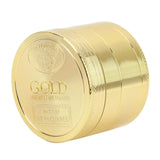 40mm Spice Grinder 4 Layers Aluminium Alloy Gold Coin Design Spice Crusher for Home Kitchen - Close-Up Angle