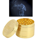 40mm Spice Grinder 4 Layers Aluminium Alloy Gold Coin Design Spice Crusher for Home Kitchen
