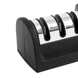 Knife Sharpener 3 Slot Kitchen Knives Sharpen Blade Sharpening Tool for Home Kitchen Black