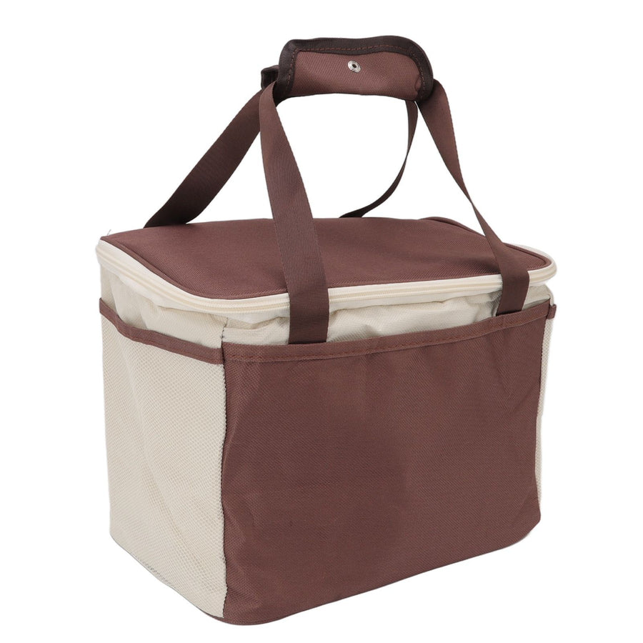 Insulated Lunch Bag Leak Proof Portable Reusable Lunch Box for Students Men Women and Office Workers L Coffee