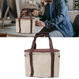 Insulated Lunch Bag Leak Proof Portable Reusable Lunch Box for Students Men Women and Office Workers L Coffee - Extra Image