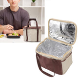 Insulated Lunch Bag Leak Proof Portable Reusable Lunch Box for Students Men Women and Office Workers L Coffee