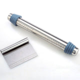 Adjustable Thicknes Flour Rolling Pin with Scale Mat Dough Scraper 430 Stainless Steel Cooking Tools Baking Utensils - Side View