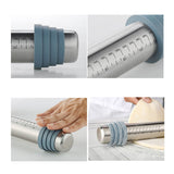Adjustable Thicknes Flour Rolling Pin with Scale Mat Dough Scraper 430 Stainless Steel Cooking Tools Baking Utensils - Rear View
