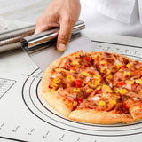 Adjustable Thicknes Flour Rolling Pin with Scale Mat Dough Scraper 430 Stainless Steel Cooking Tools Baking Utensils