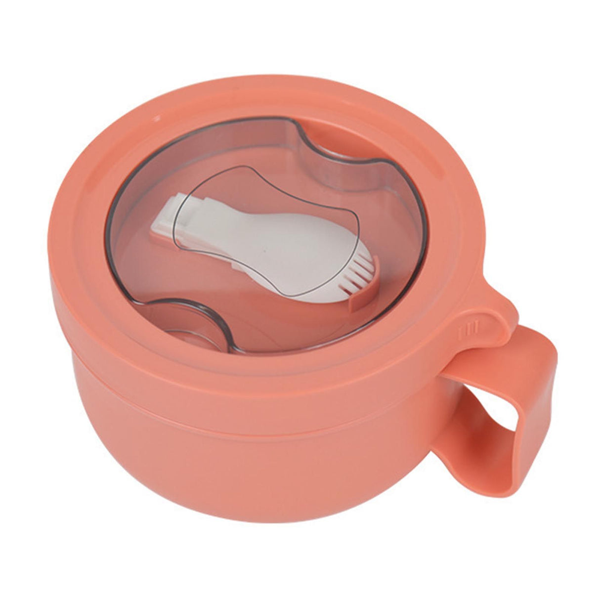 Insulated Bowl Leakage Proof 304 Stainless Steel Interior Thermal Soup Bowl with Handle for Noodle Bento 850ml Orange