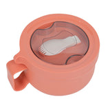 Insulated Bowl Leakage Proof 304 Stainless Steel Interior Thermal Soup Bowl with Handle for Noodle Bento 850ml Orange