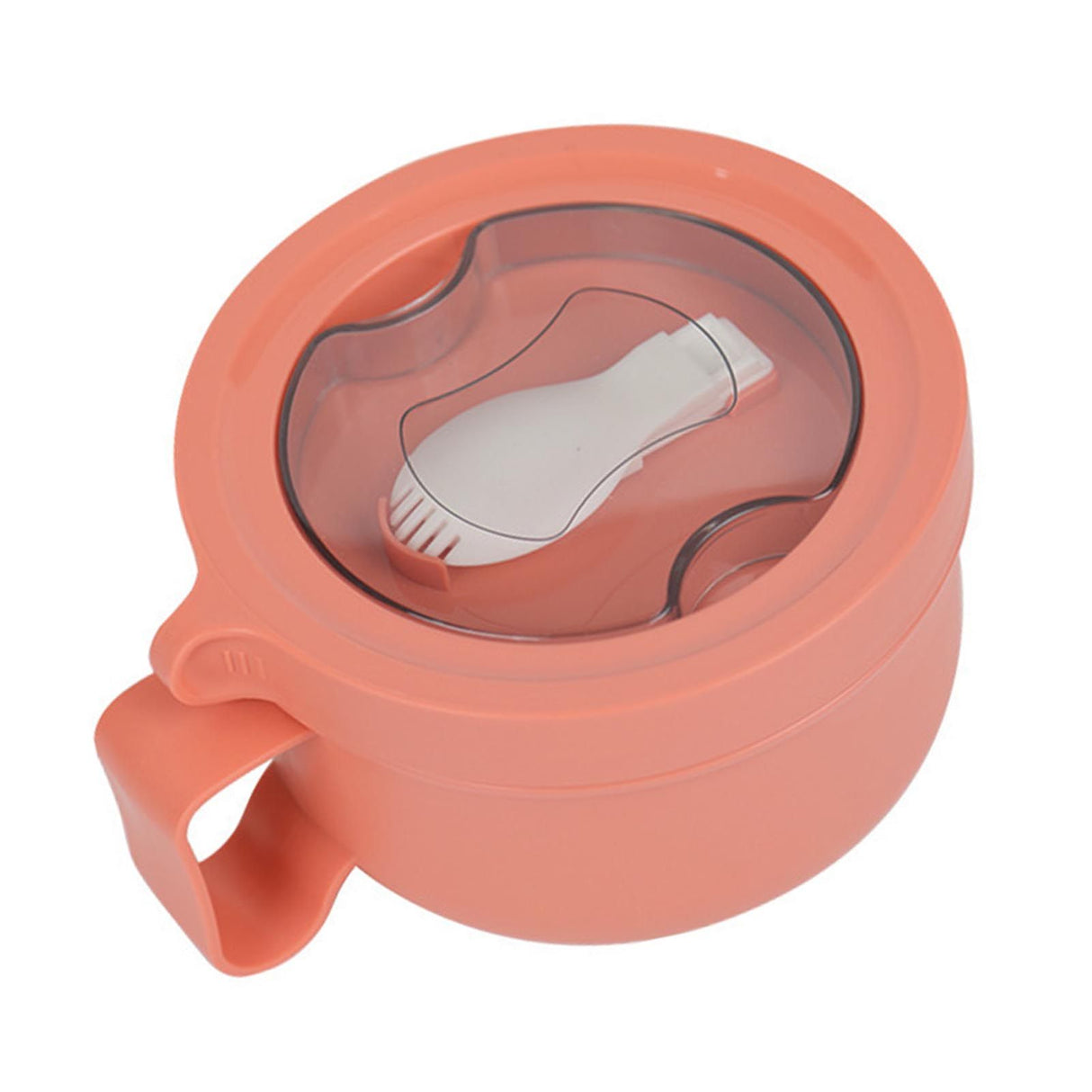 Insulated Bowl Leakage Proof 304 Stainless Steel Interior Thermal Soup Bowl with Handle for Noodle Bento 850ml Orange