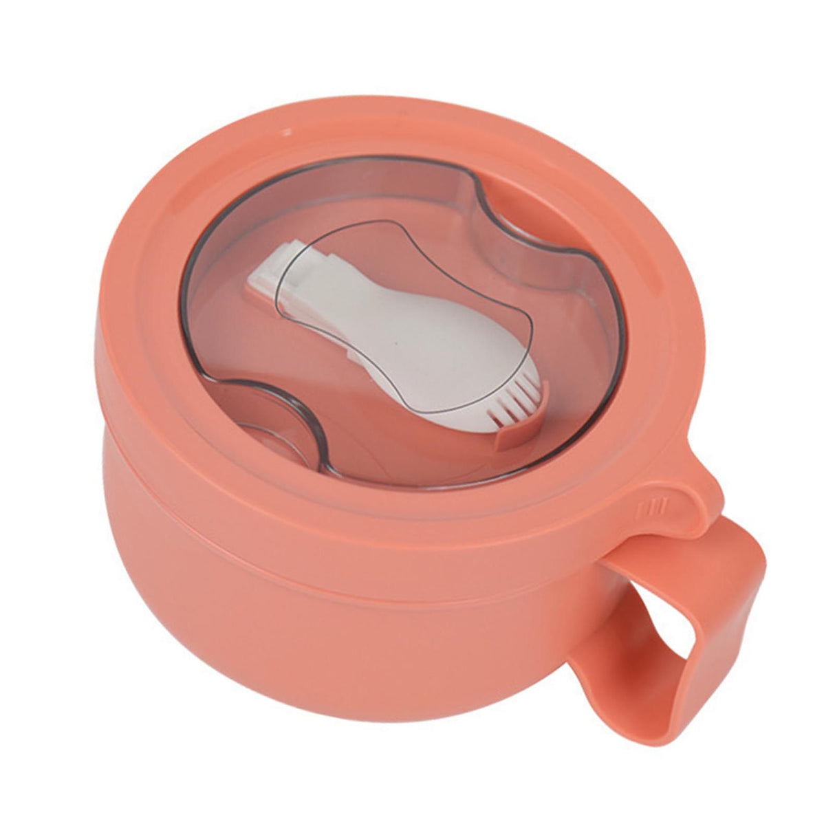 Insulated Bowl Leakage Proof 304 Stainless Steel Interior Thermal Soup Bowl with Handle for Noodle Bento 850ml Orange