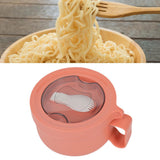 Insulated Bowl Leakage Proof 304 Stainless Steel Interior Thermal Soup Bowl with Handle for Noodle Bento 850ml Orange