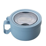 Insulated Bowl Leakage Proof 304 Stainless Steel Interior Thermal Soup Bowl with Handle for Noodle Bento 850ml Blue