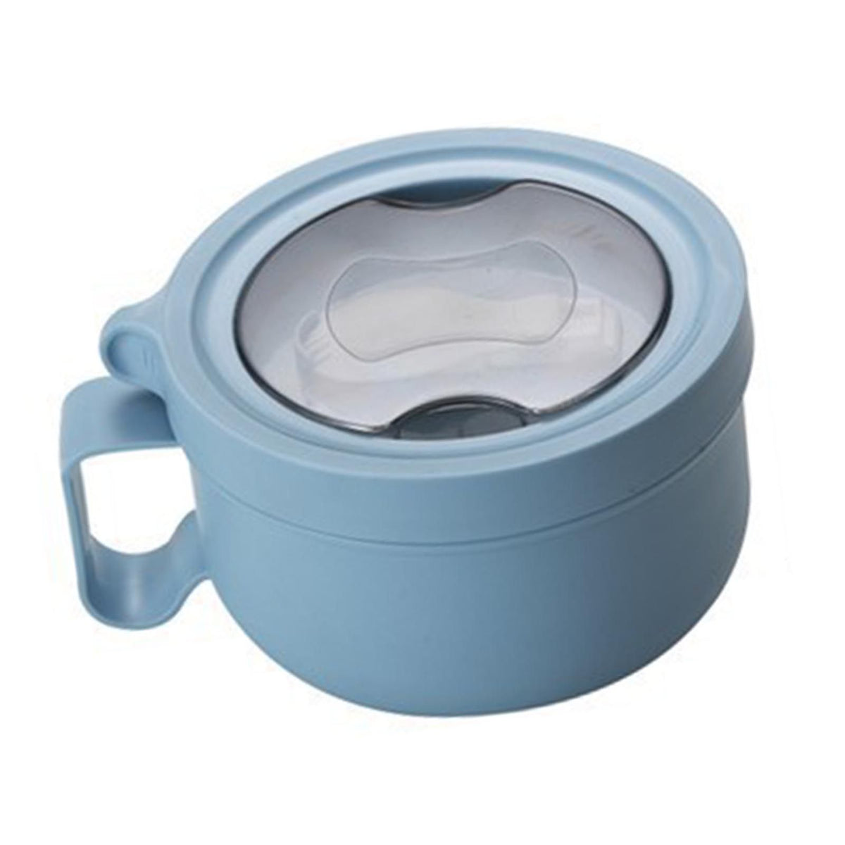 Insulated Bowl Leakage Proof 304 Stainless Steel Interior Thermal Soup Bowl with Handle for Noodle Bento 850ml Blue