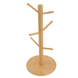 Coffee Cup Holder Space Saving Bamboo Coffee Mug Tree Rack Holder Organizer for Storage Display Drying Mugs